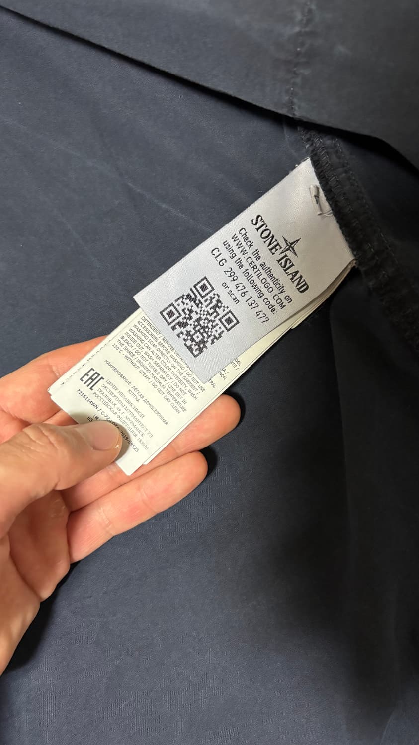 스톤아일랜드 올드이펙트 오버셔츠 다크네이비 L 상품이미지5