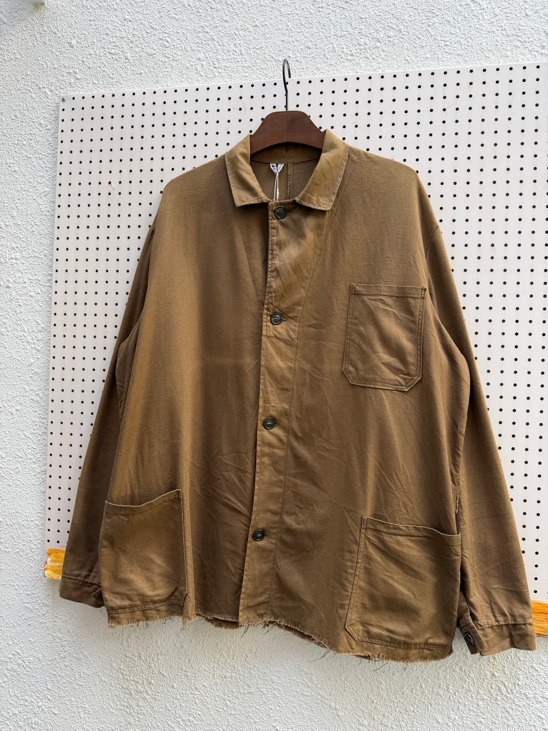 1980s FRENCH FRINGED HEM BROWN 프렌치워크자켓 상품이미지3