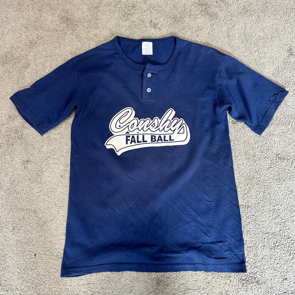 빈티지 네이비 헨리넥 반팔티M 상품이미지1