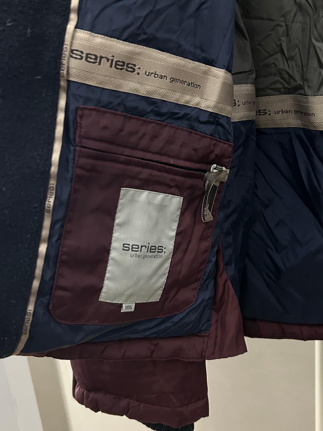 시리즈(series) 버건디 체크 패딩 점퍼 상품이미지7