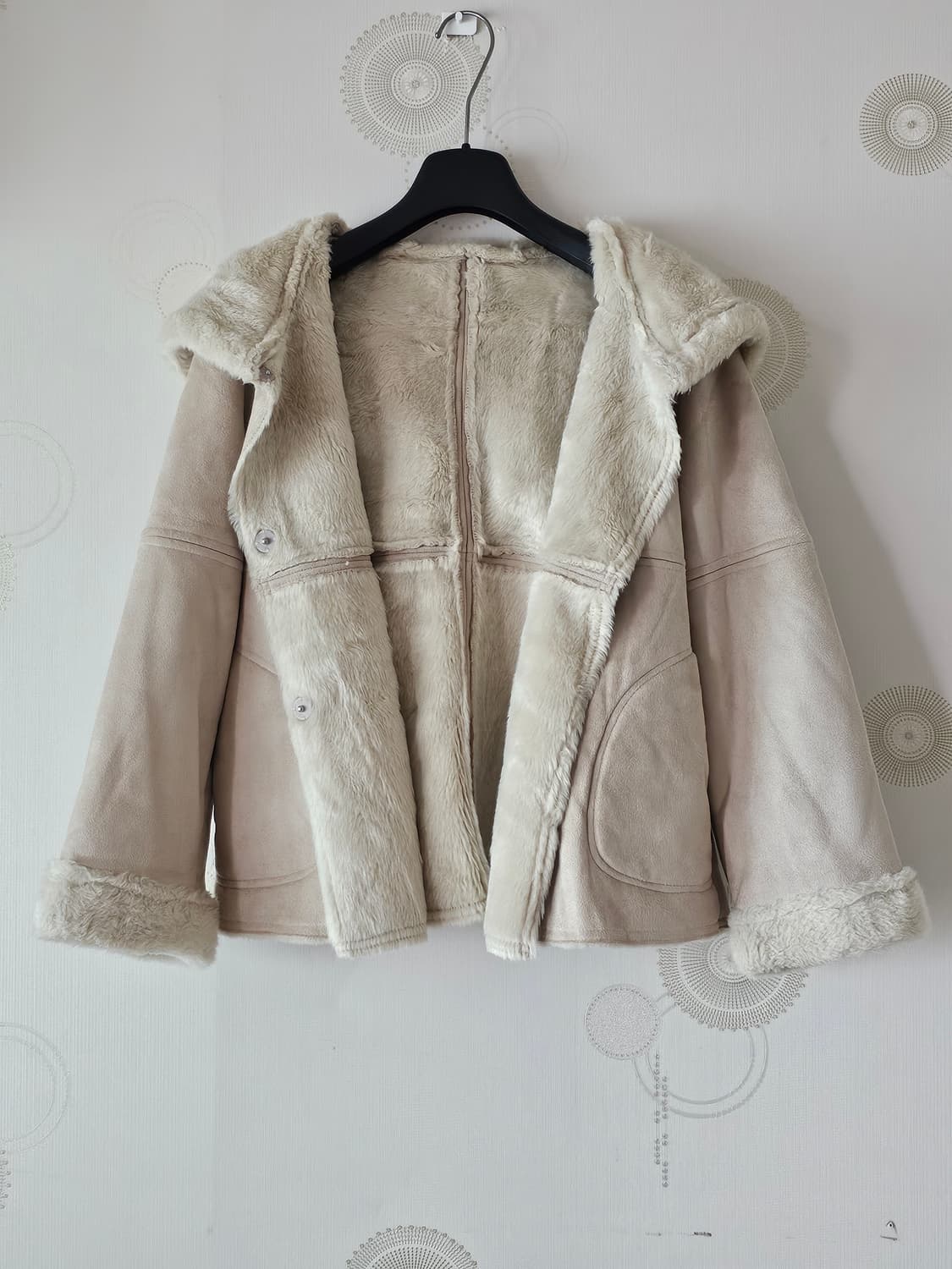 일본빈티지 캐주얼 양산형 지뢰계 세미로리타st 스웨이드 퍼 후드 자켓 상품이미지5