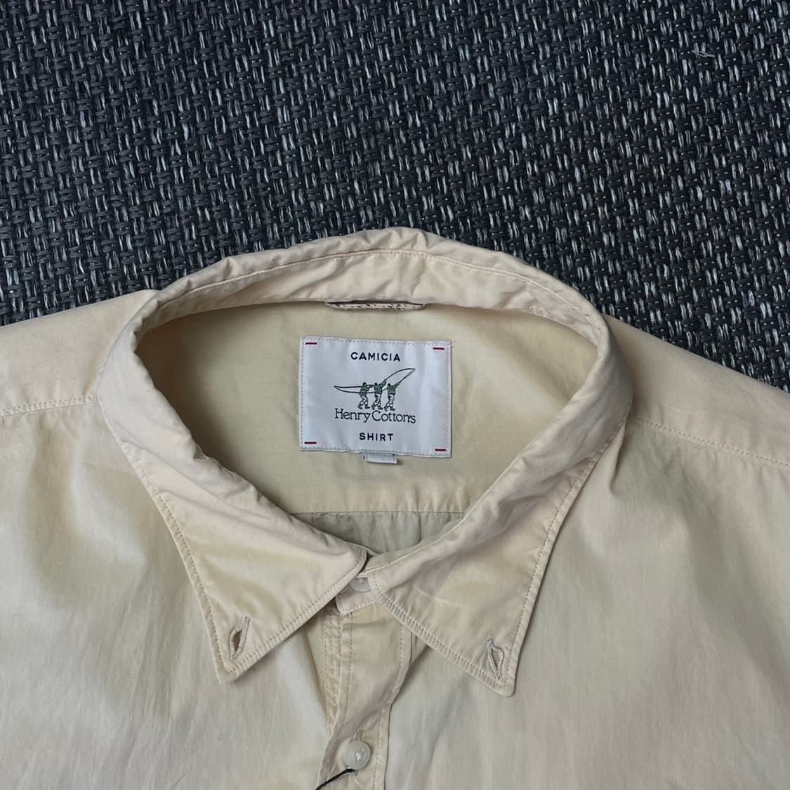 헨리코튼 연노랑 코튼 반팔셔츠 115 상품이미지4