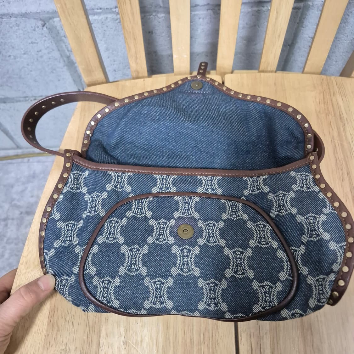 셀린느 트리오페 마카담 데님 숄더백 상품이미지9