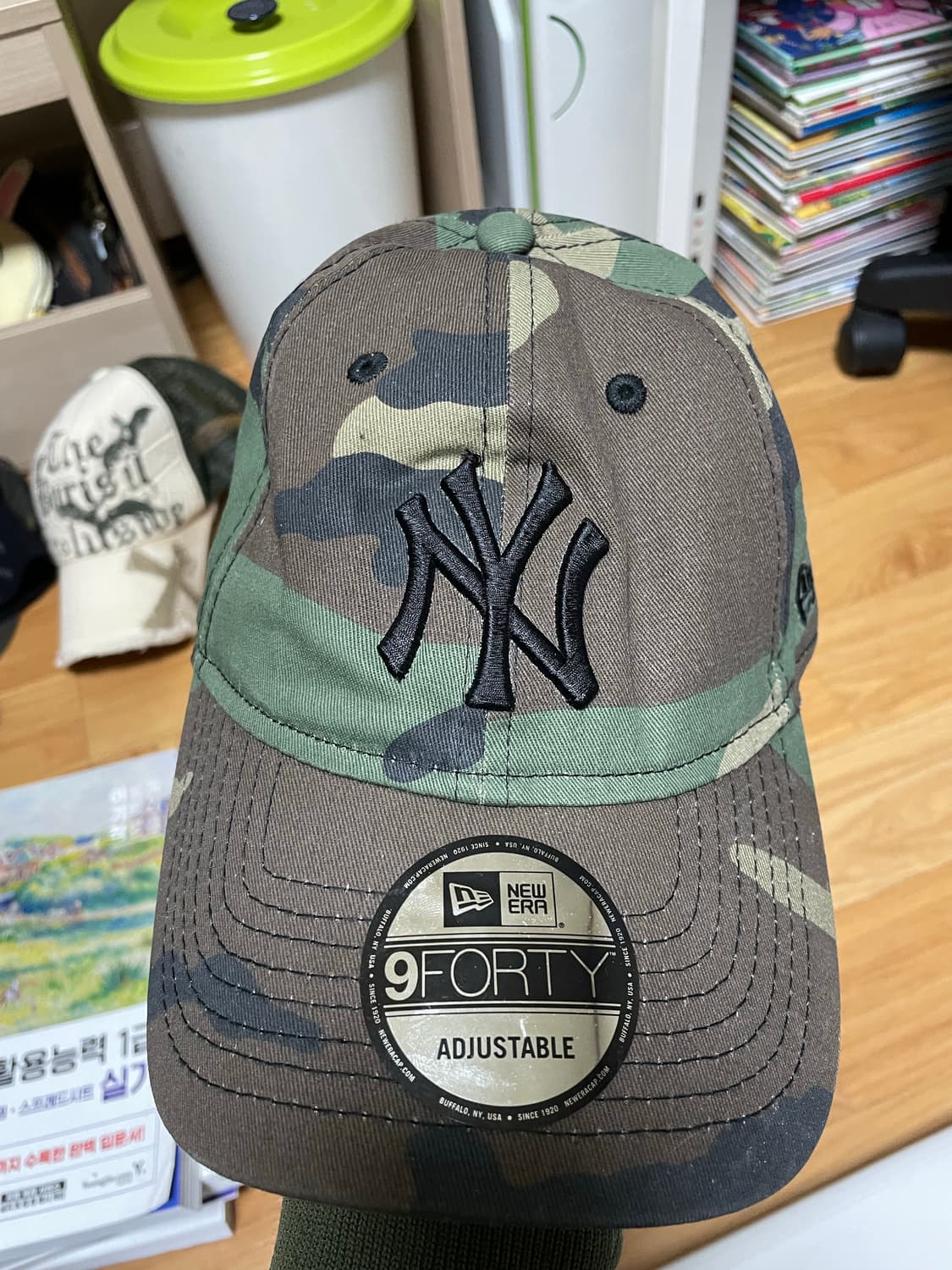 MLB 뉴욕 양키스 베이직 카모 언스트럭쳐 볼캡 우드랜드 카모 상품이미지2