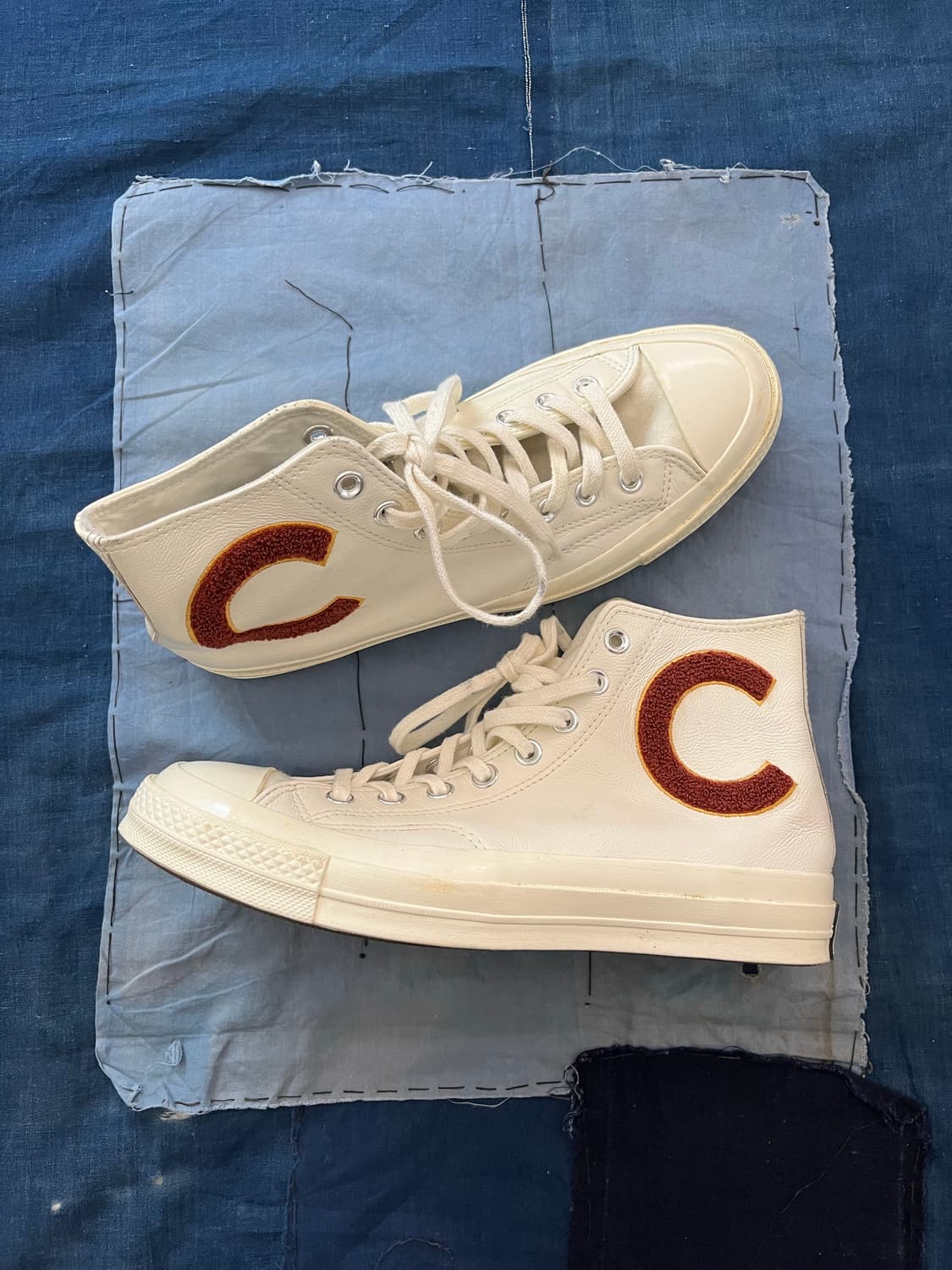 컨버스 척테일러 올스타 70 레더 하이 워드마크 울 아이보리 상품이미지2