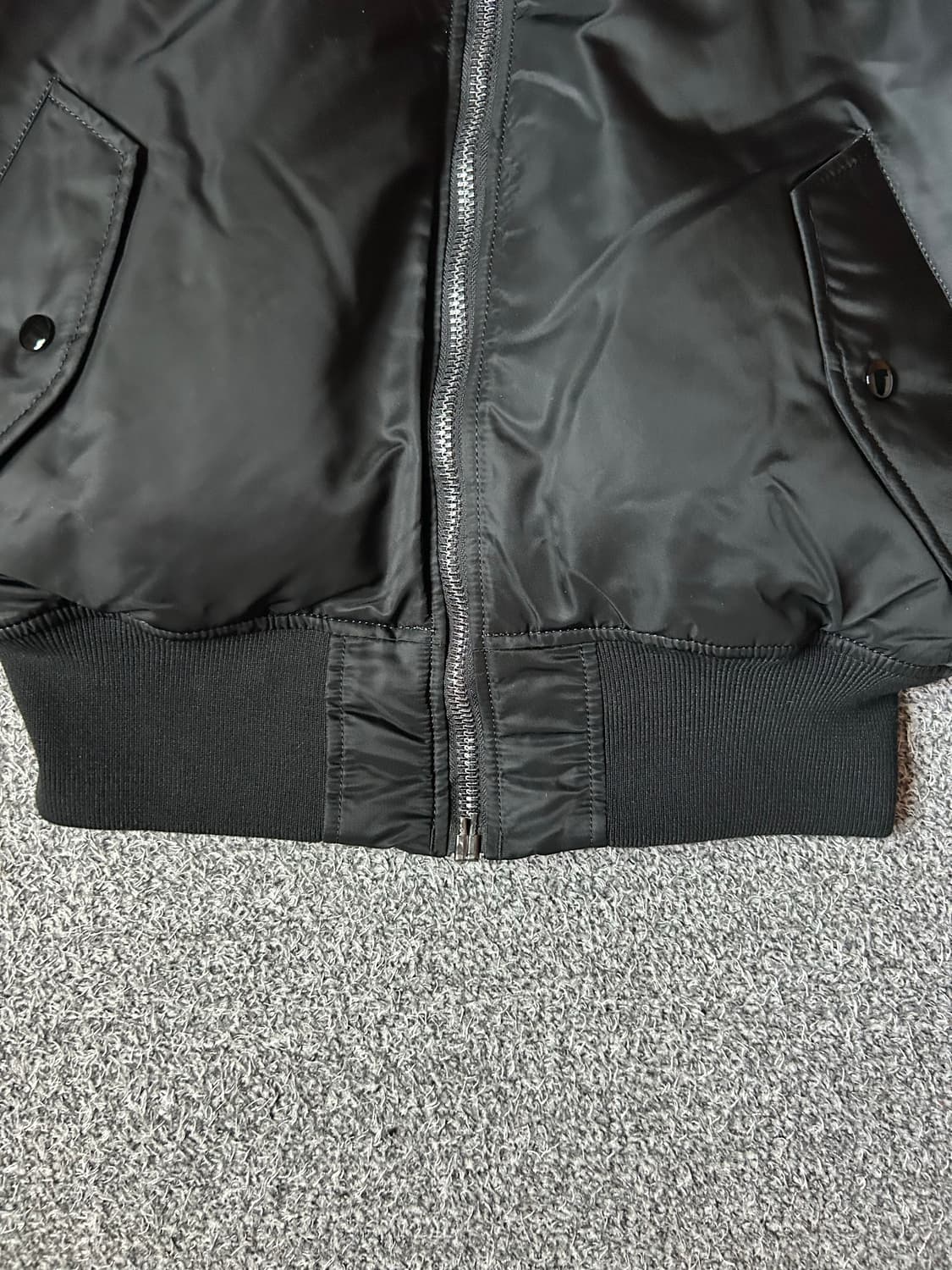 [상태최상] 알파인더스트리 MA-1 블랙 M / 건메탈 라이닝 상품이미지7