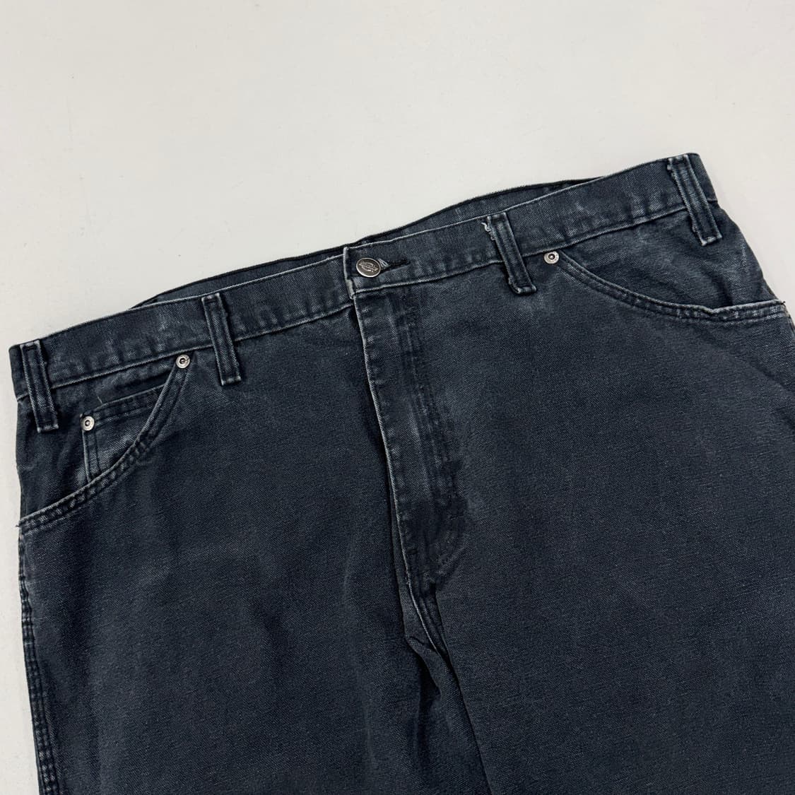 디키즈 OG 카펜터 덕캔버스 페이딩 와이드 워크팬츠 블랙 상품이미지4