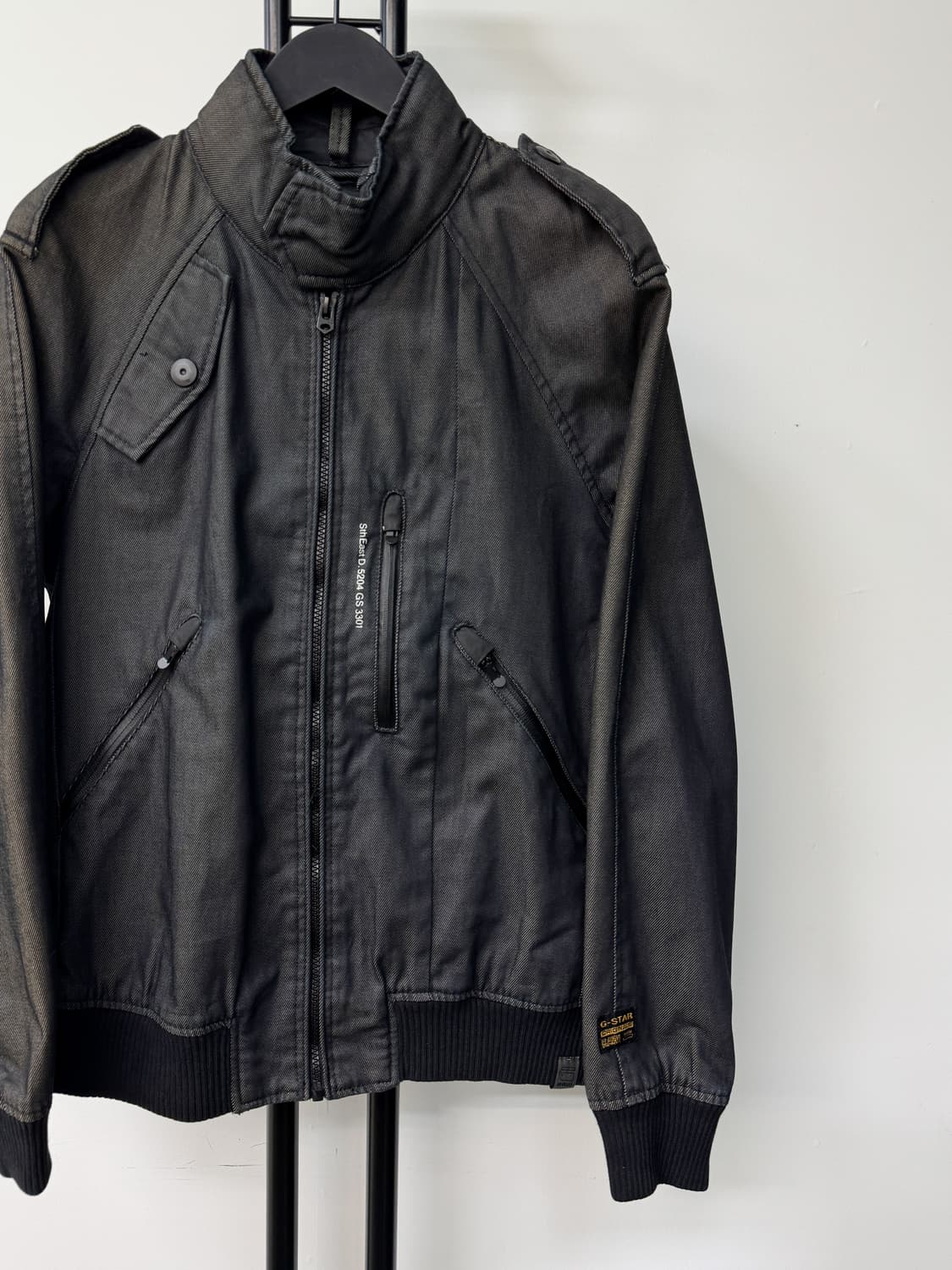 지스타로우 데님 집업 봄버 자켓 상품이미지2