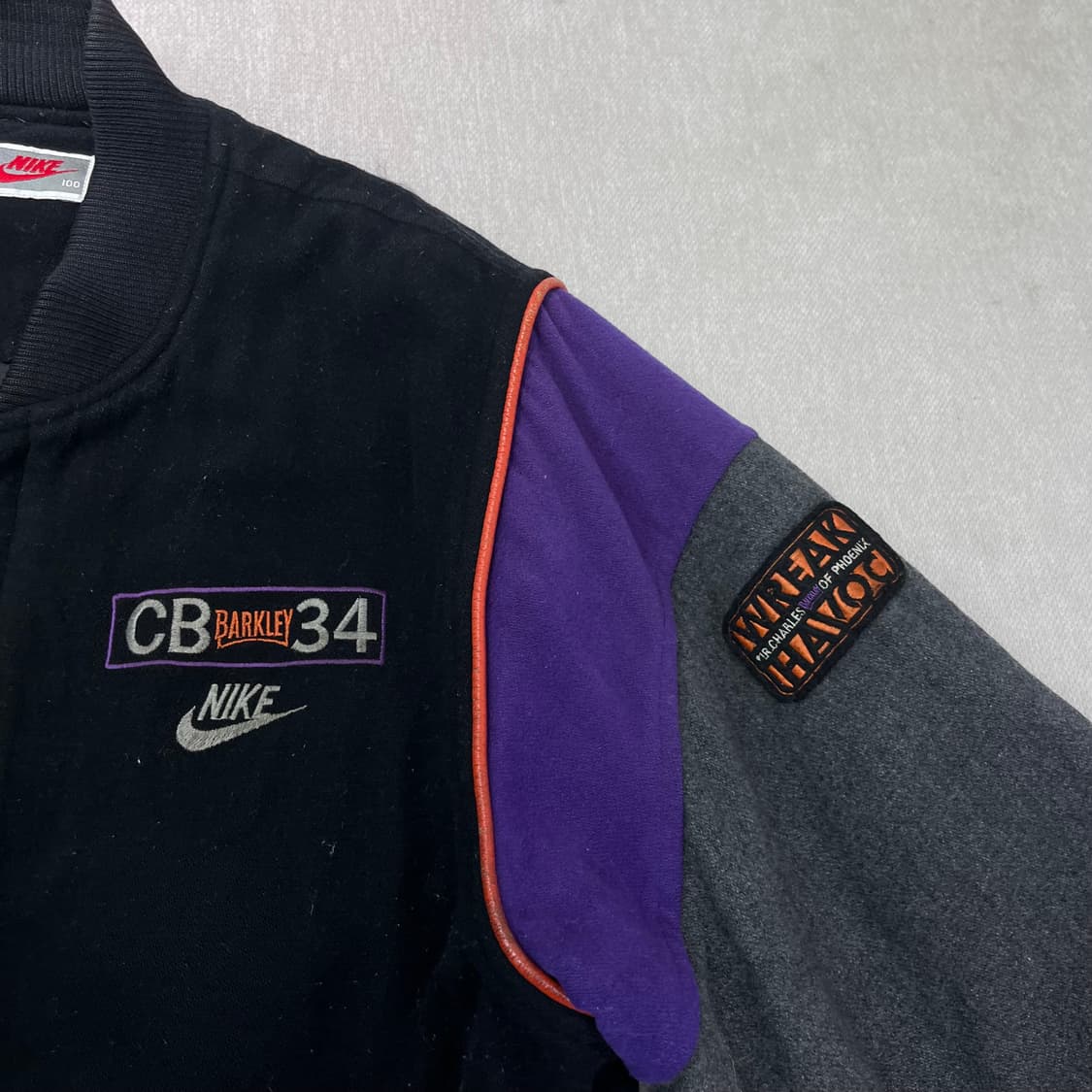 105 나이키 90s 찰스 바클리 릭헤벅 울 바시티 자켓 상품이미지5