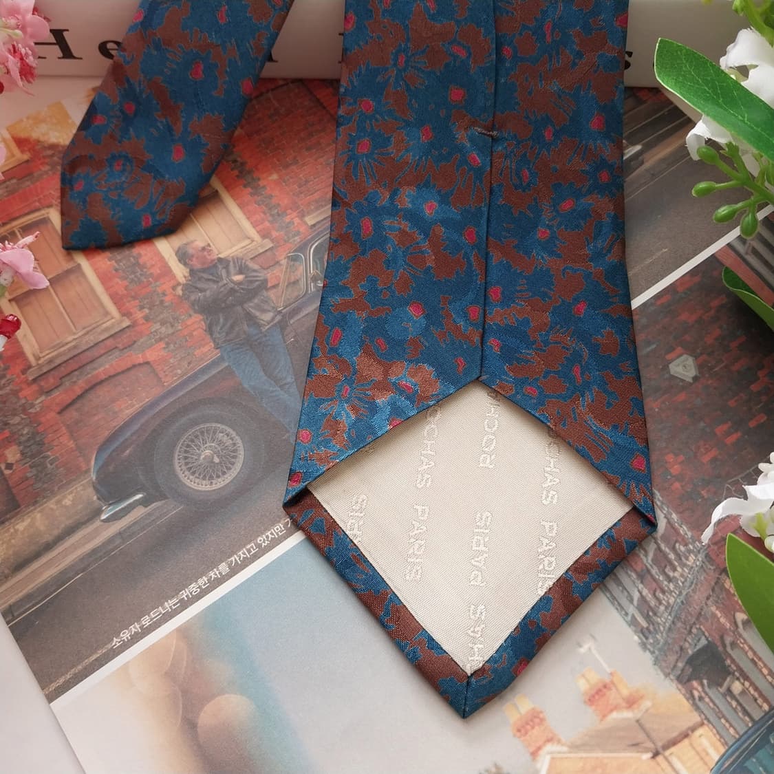 로샤스 실크 플로럴 자카드 넥타이 8.2cm A+등급 K1517
 상품이미지7