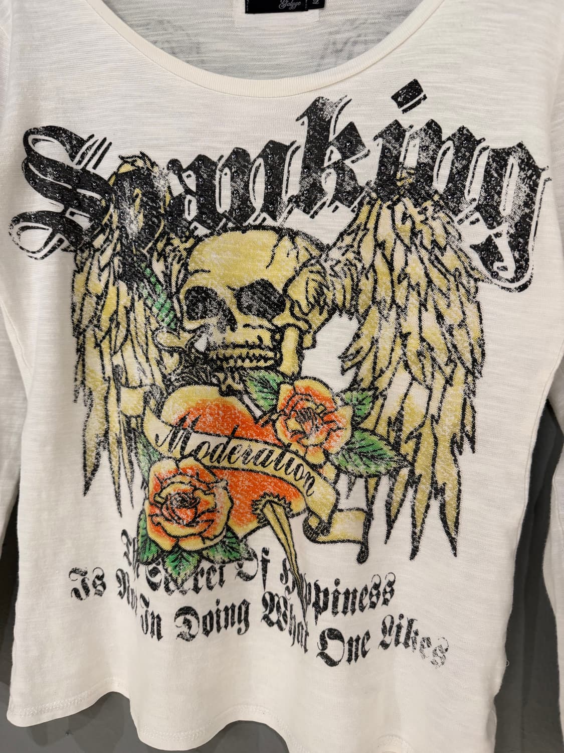 skull printing back wings long sleeve 상품이미지6