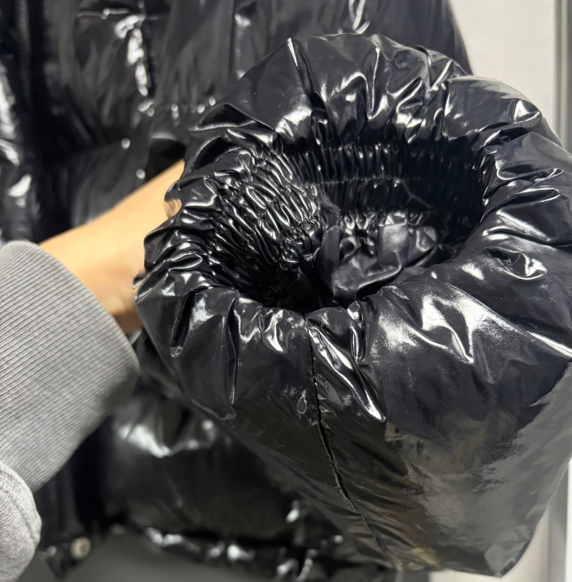 Burmula 글로시 크롭 패딩 상품이미지5