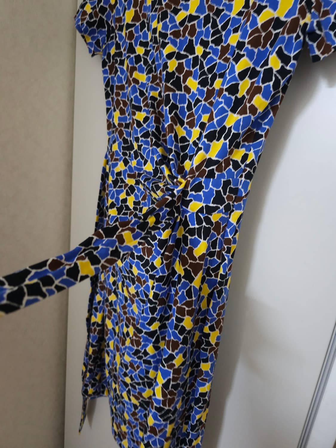 DVF 셔링 면실크 원피스 상품이미지5