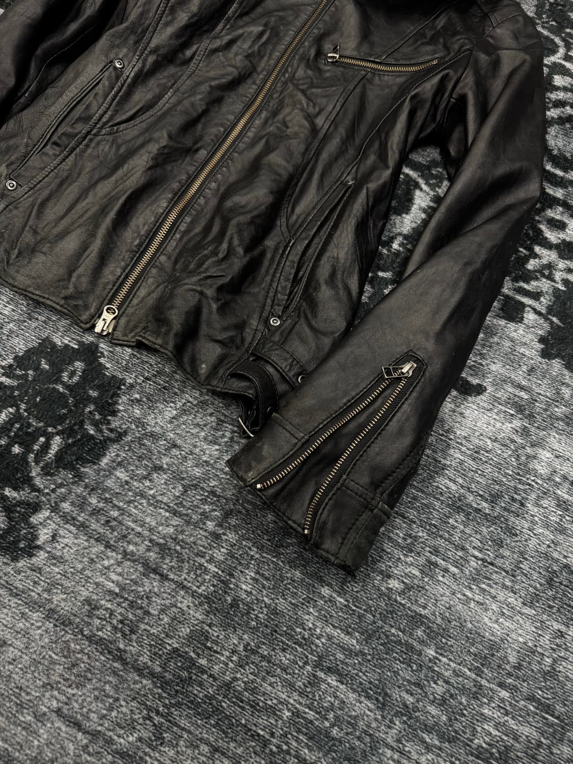 Edge rupert leather hood jacket 상품이미지5