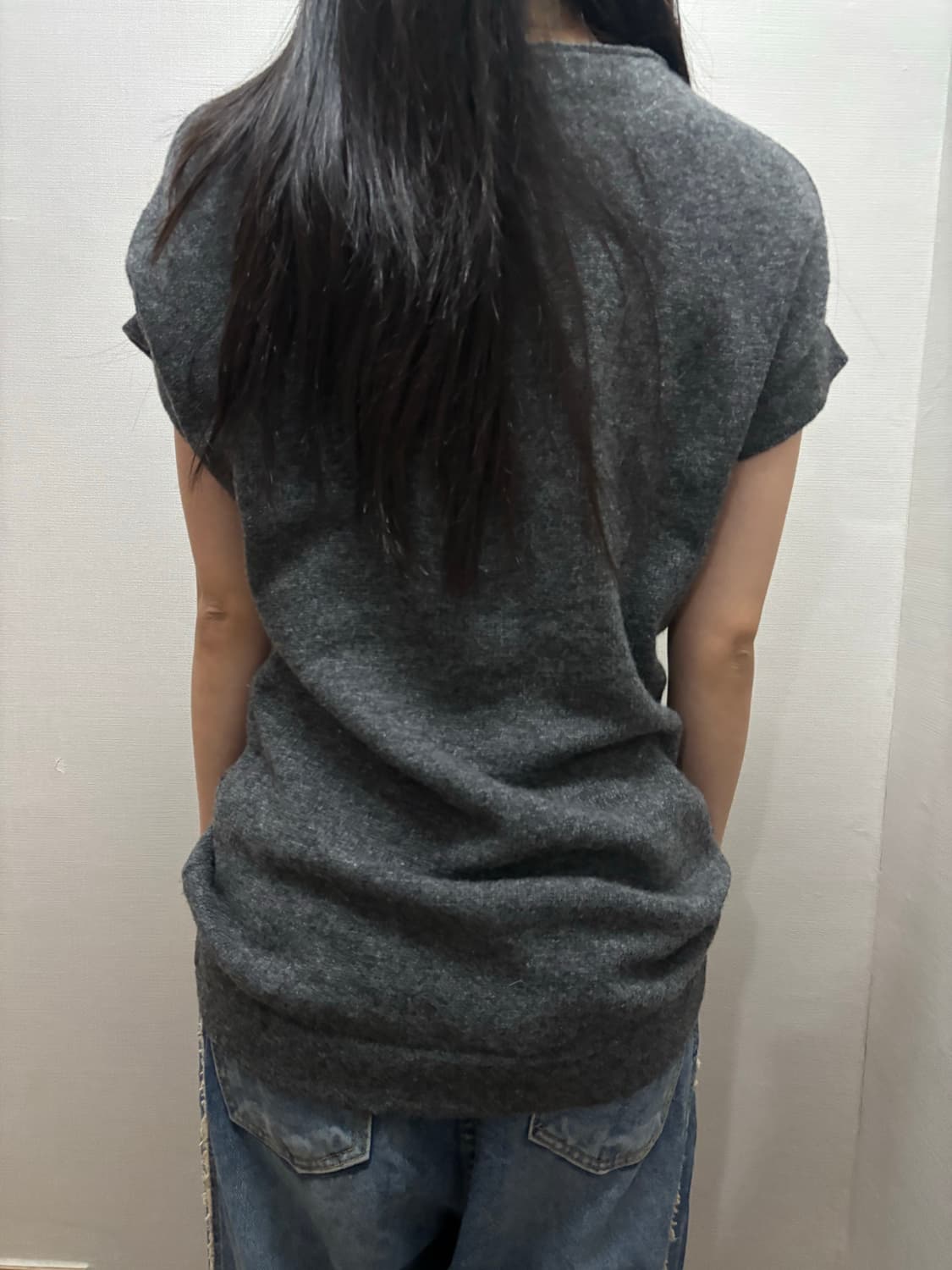 빈티지 그레이 버튼 니트 상품이미지6