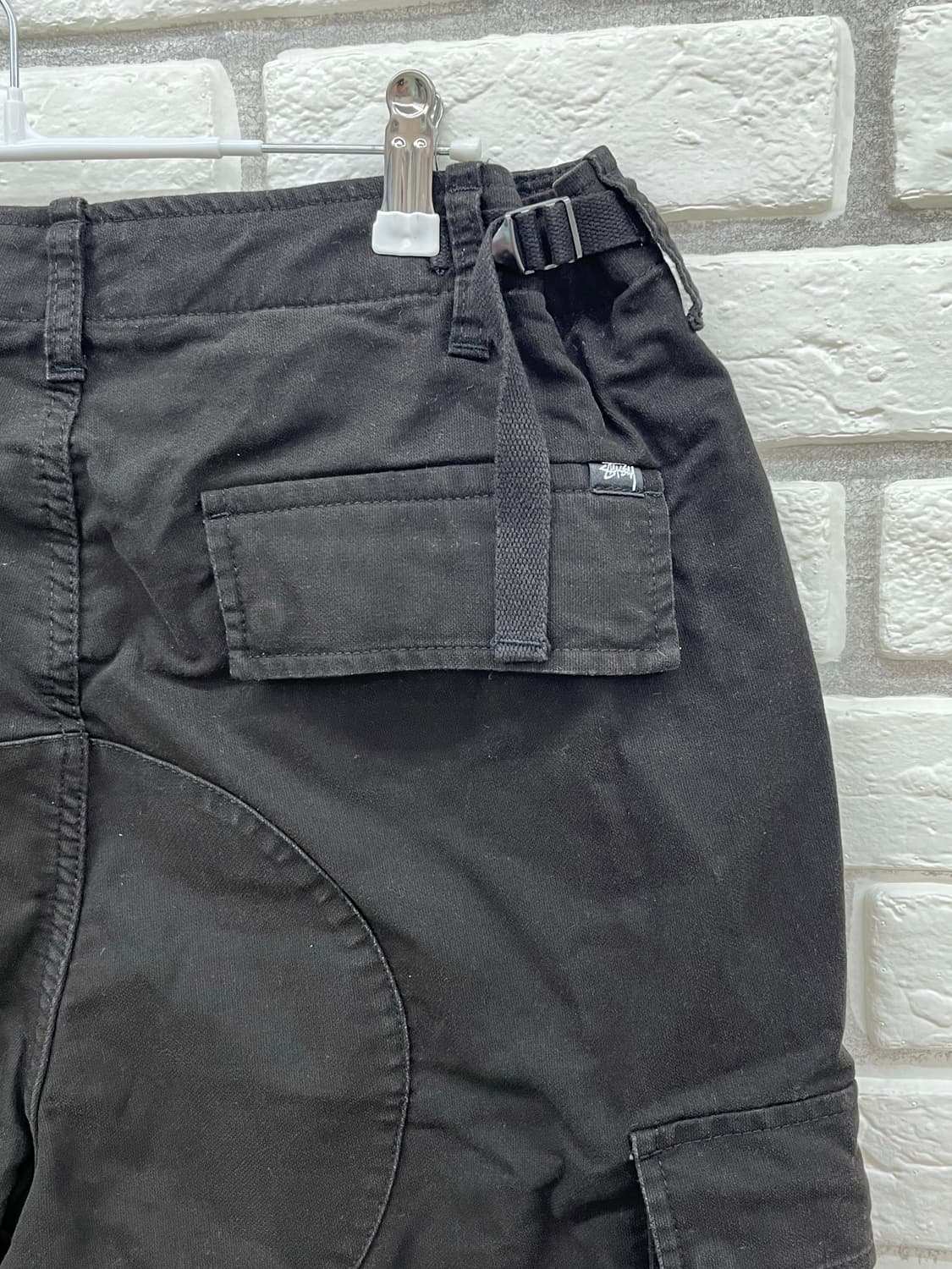 스투시 블랙 카고 바지-32inch 상품이미지4