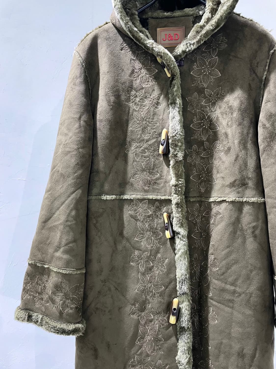 빈티지 무톤 더플 코트 상품이미지3