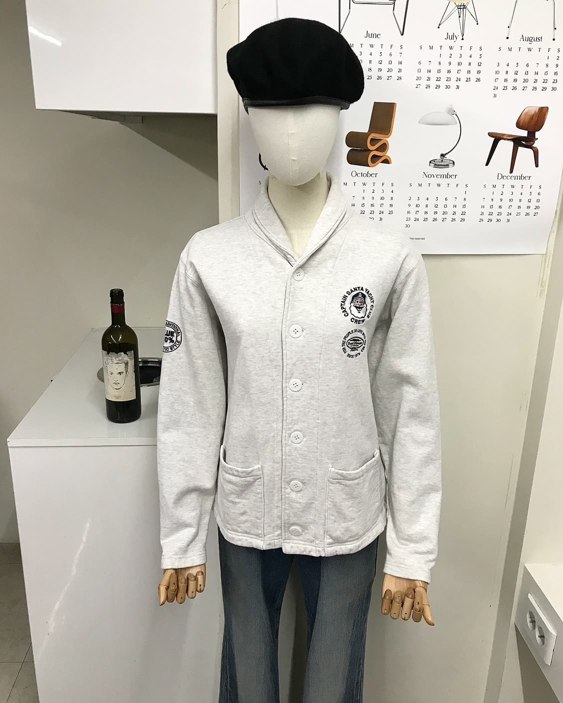 캡틴산타 패치 자수 면 가디건 상품이미지6