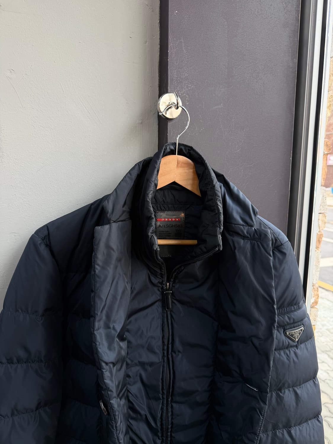 46/ 프라다 삼각로고 다운 이중레이어 패딩점퍼 상품이미지5