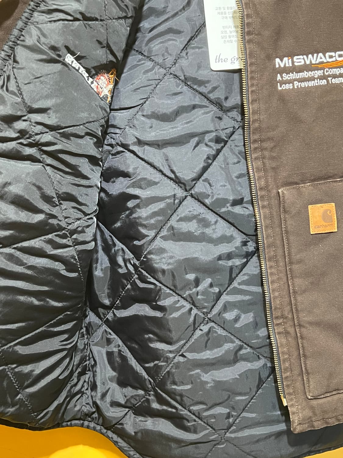 90s 칼하트 V02 빈티지 워크 베스트 조끼 다크브라운 M 상품이미지6