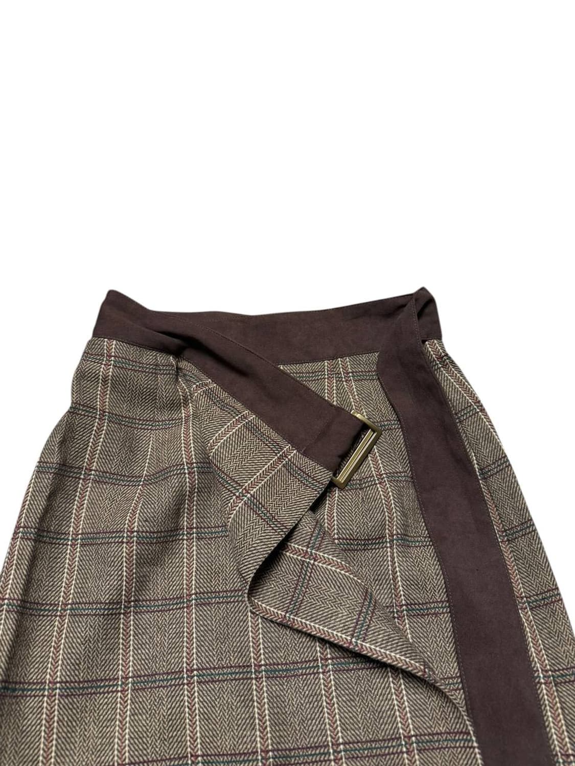 Japanese Riche Glamour 체크 패턴 랩 스커트 상품이미지3