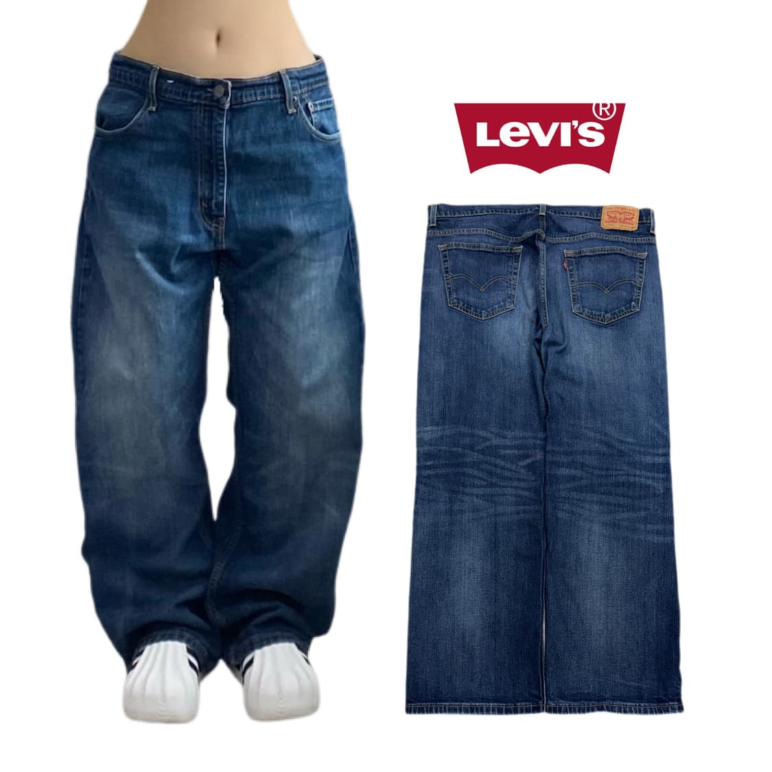 리바이스 569 새깅 워싱 스케이터 와이드 데님팬츠 상품이미지1
