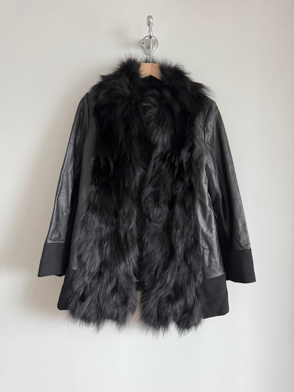 Pre owned 리얼 레더&모피 코트 상품이미지2