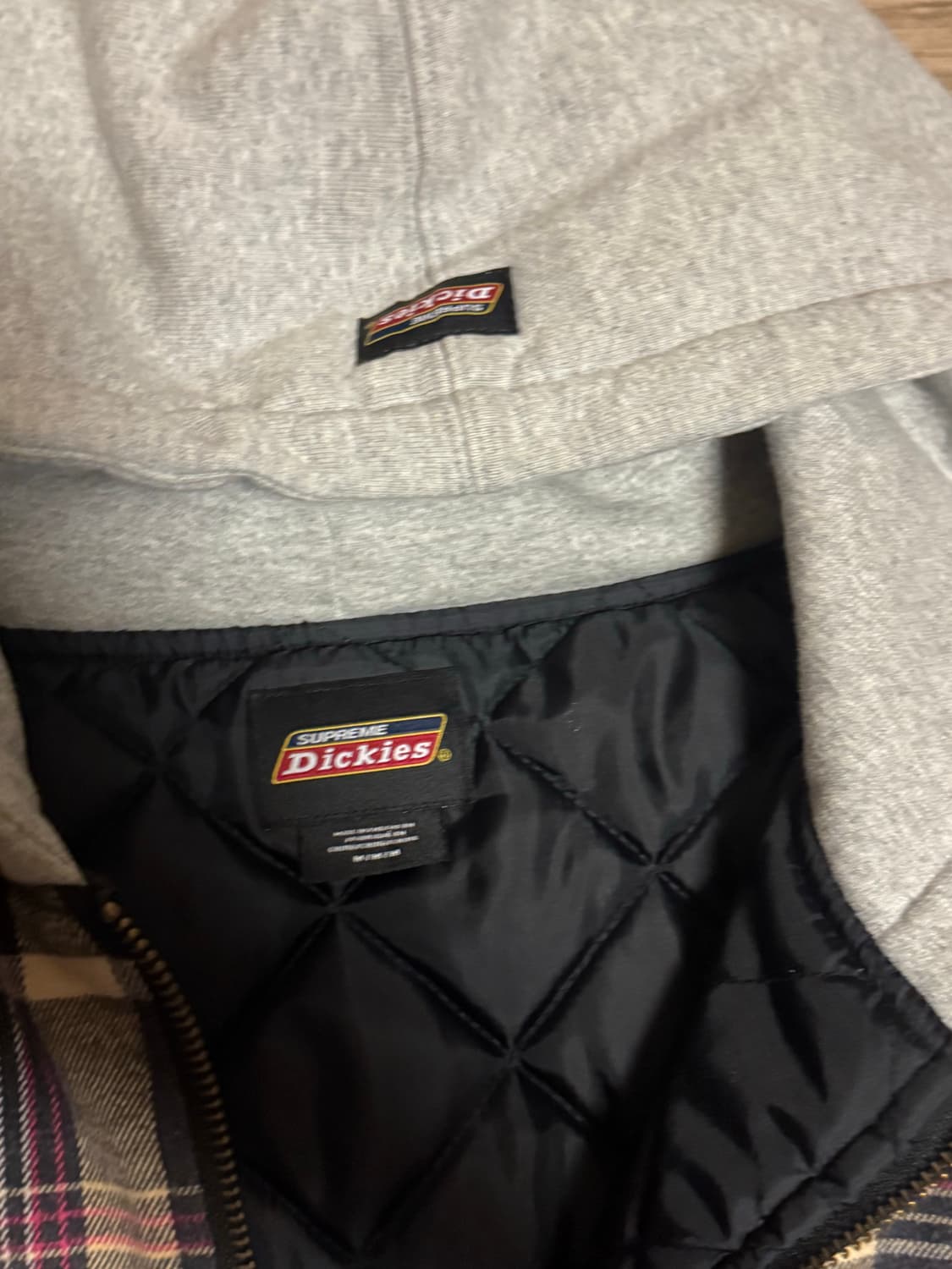 슈프림 디키즈 플란넬 후드집업 상품이미지3
