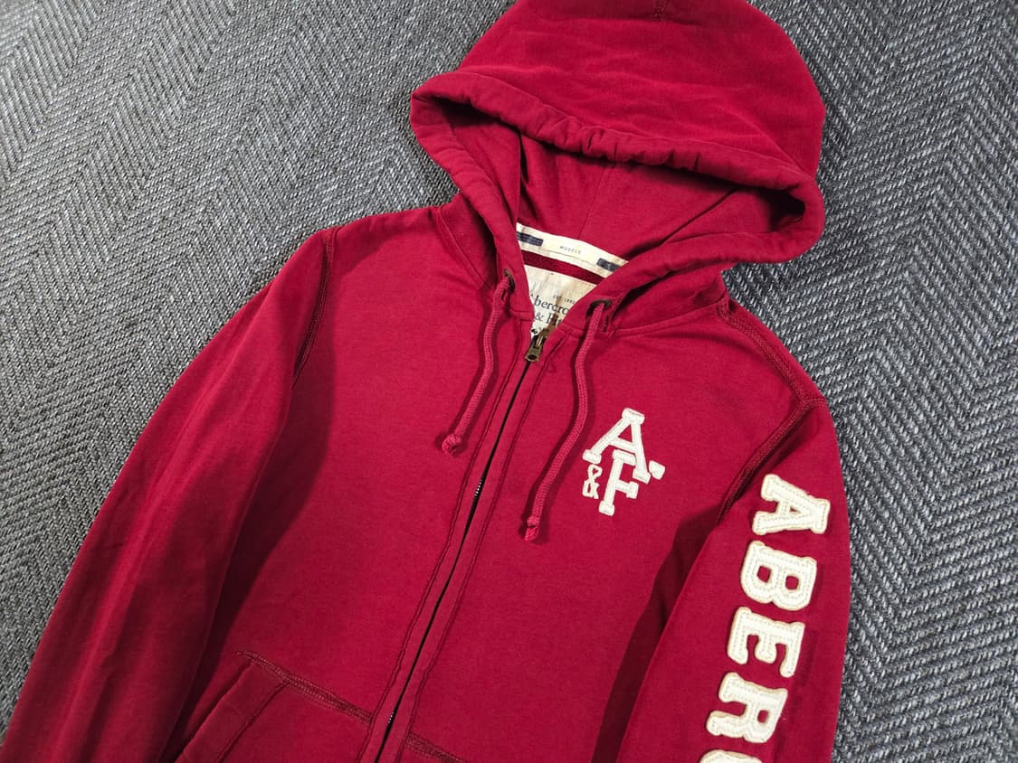 아베크롬비 Y2K 버건디 후드집업 상품이미지3