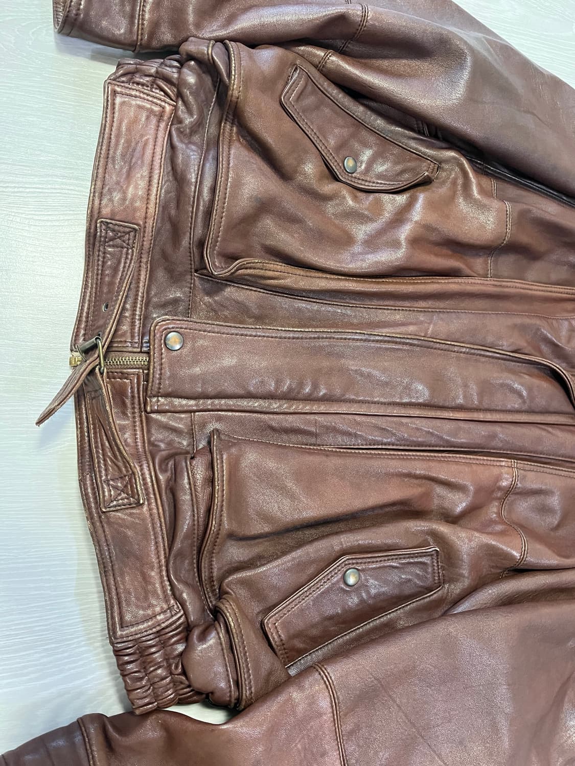 이태리 양가죽 빈티지 봄버 XL 상품이미지3