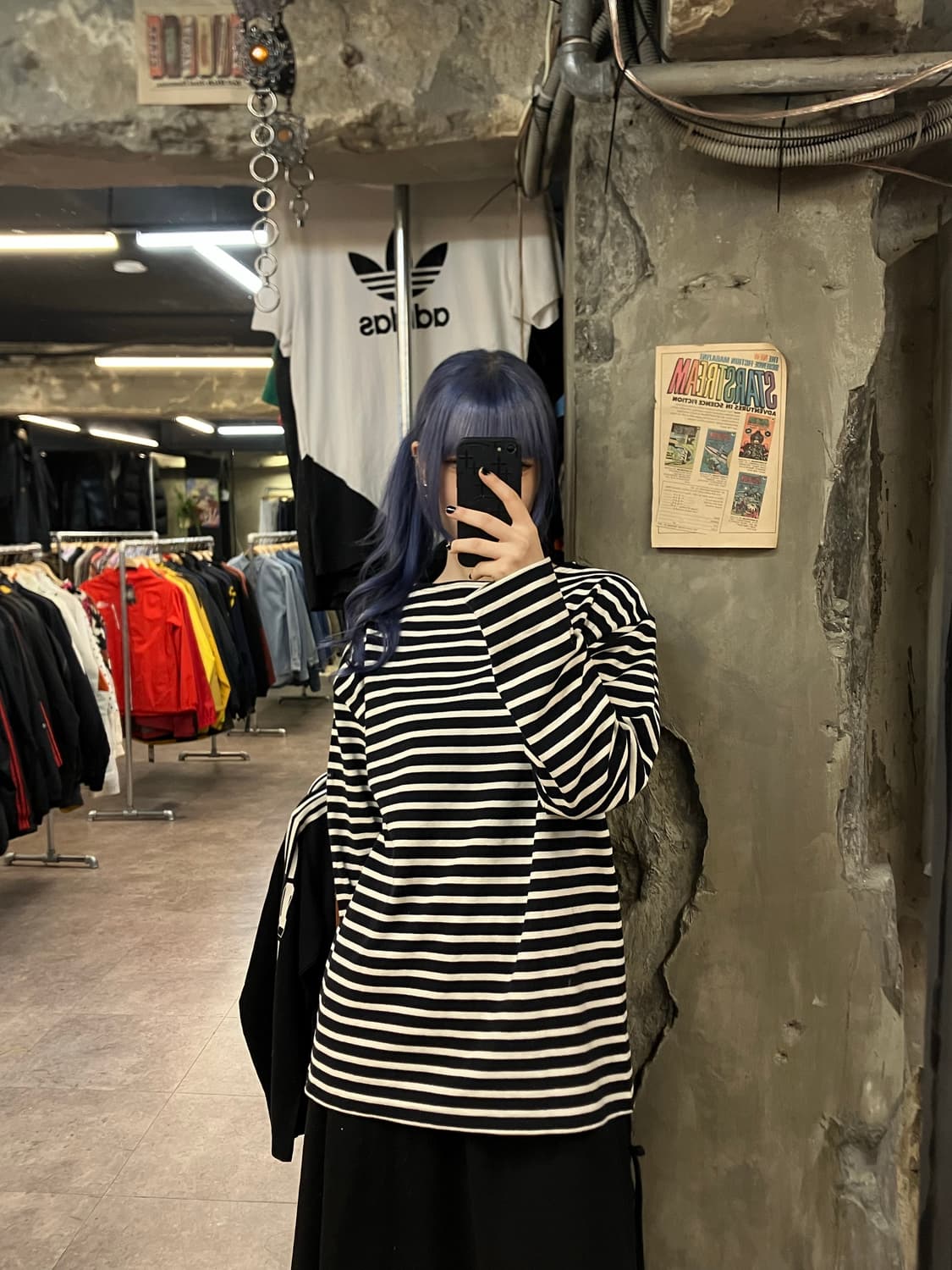 세인트제임스 길도 스트라이프 롱슬리브 블랙 화이트 #csz2220 상품이미지2