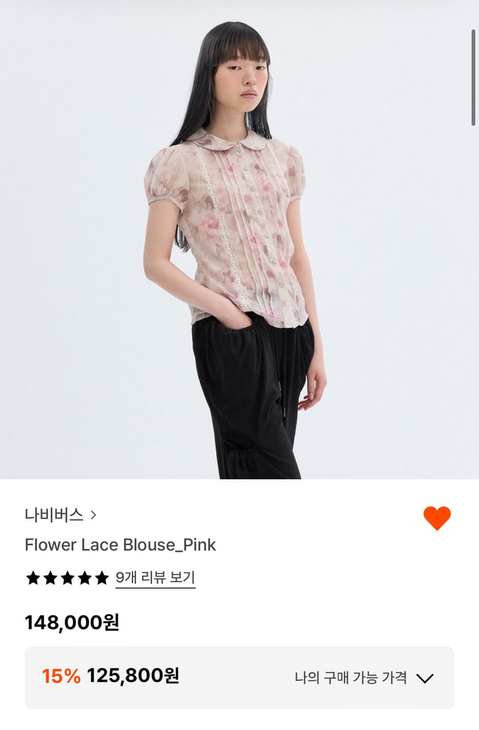 나비버스 블라우스  Flower Lace Blouse_pink 상품이미지5