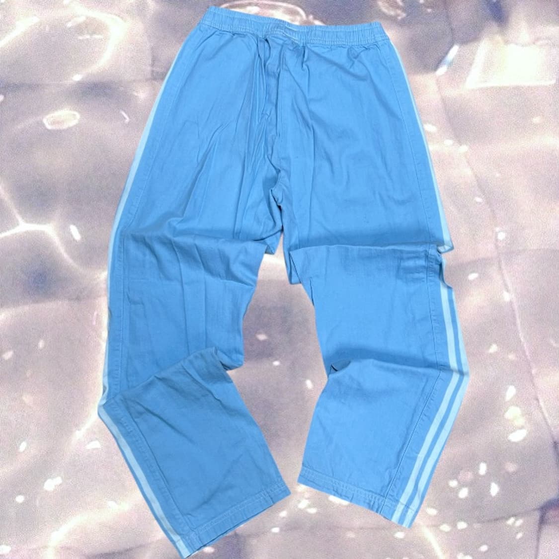 아디다스 아디브레이크 스카이블루 와이드 스냅 버튼 데님 트랙 팬츠 M 상품이미지6