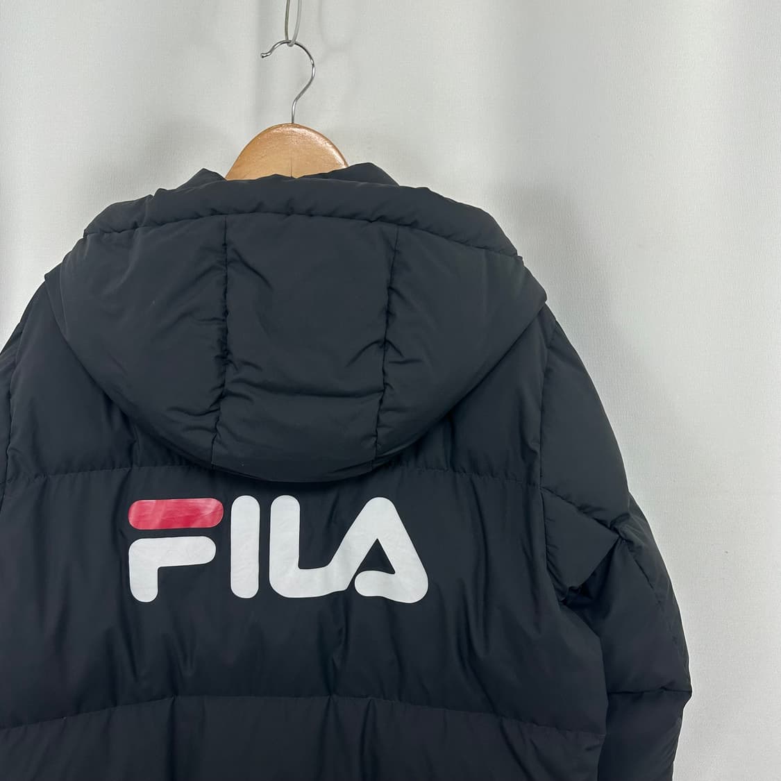   필라 남자 거위털 후드 패딩 점퍼 검정 100 L EOW 상품이미지5