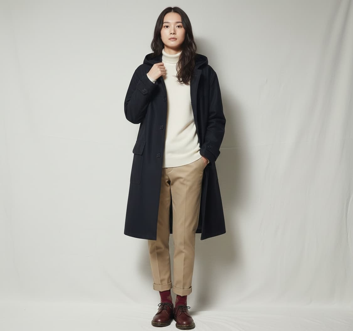 이브생로랑(YSL) 빈티지 오버핏 나일론 후드 코트 (일본판) 상품이미지1