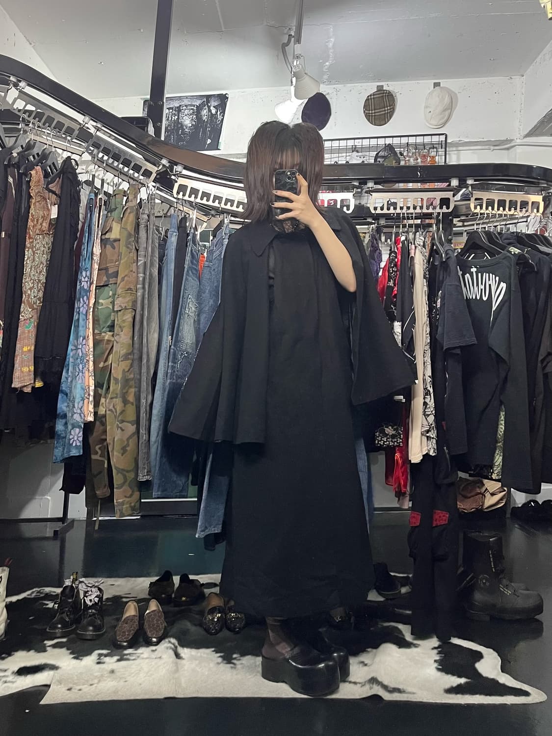 재패니즈 빈티지 케이프 맥시 코트 상품이미지2