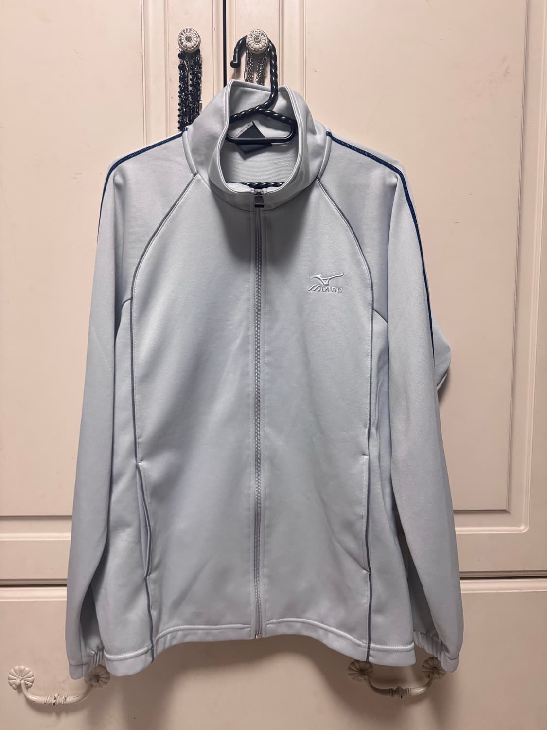 빈티지 서브컬쳐 아노깔 사이버코어 미즈노 네이비 트레이닝 져지 집업 상품이미지1