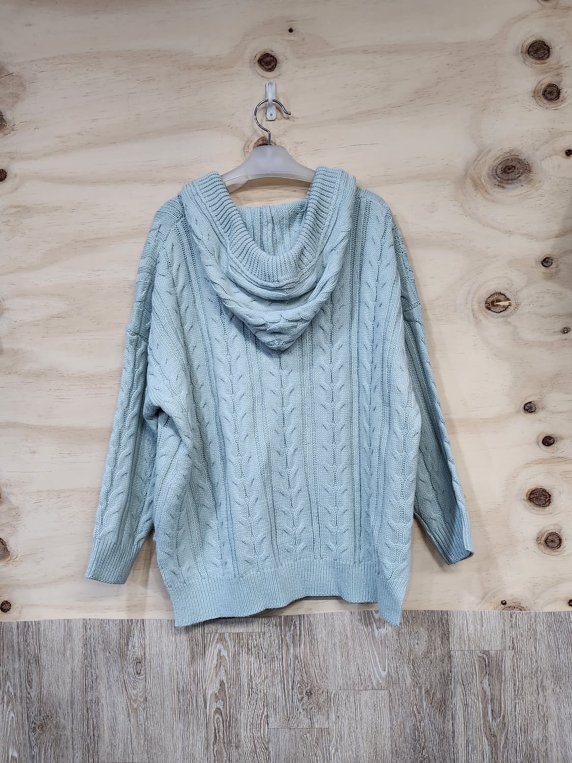 671) 여성 케이블 후드 니트 상품이미지2