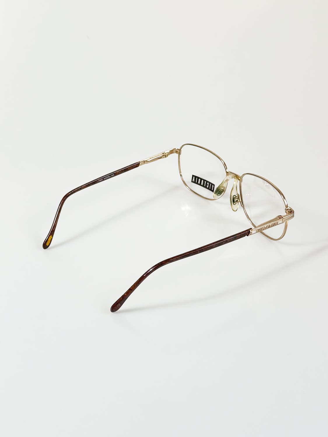 90s VICTORIA 옵티컬 맷골드 클래식 스퀘어 빈티지 안경 상품이미지4