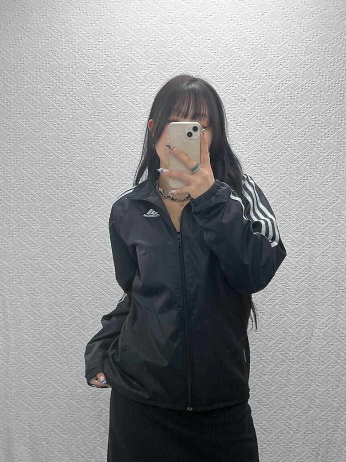 아디다스 올드스쿨 빈티지 오리지널 삼선 바람막이 자켓 S C07661 상품이미지2