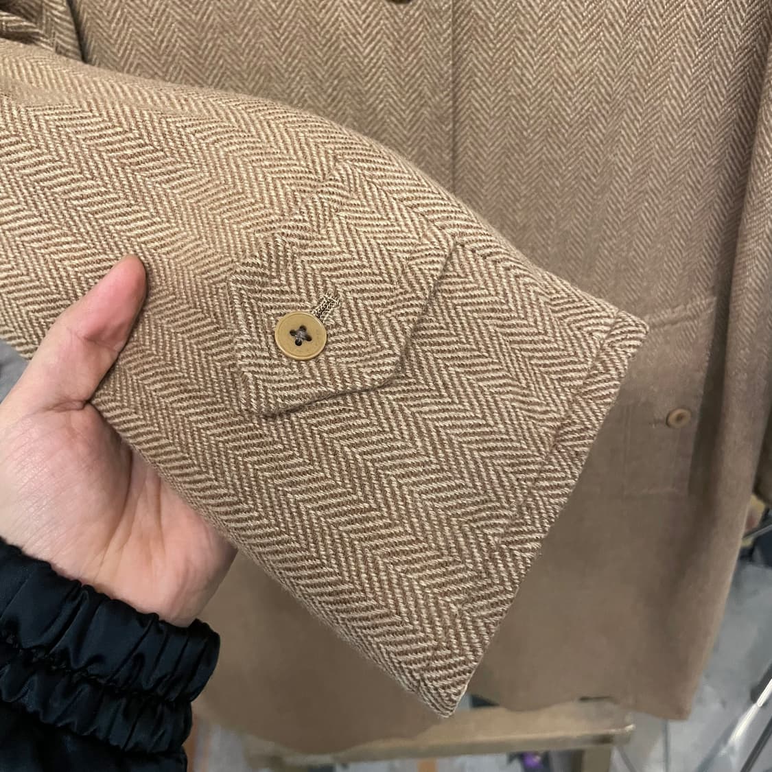 폴로 랄프로렌 헤링본 패턴 트위드 리버시블 코트 자켓 상품이미지4