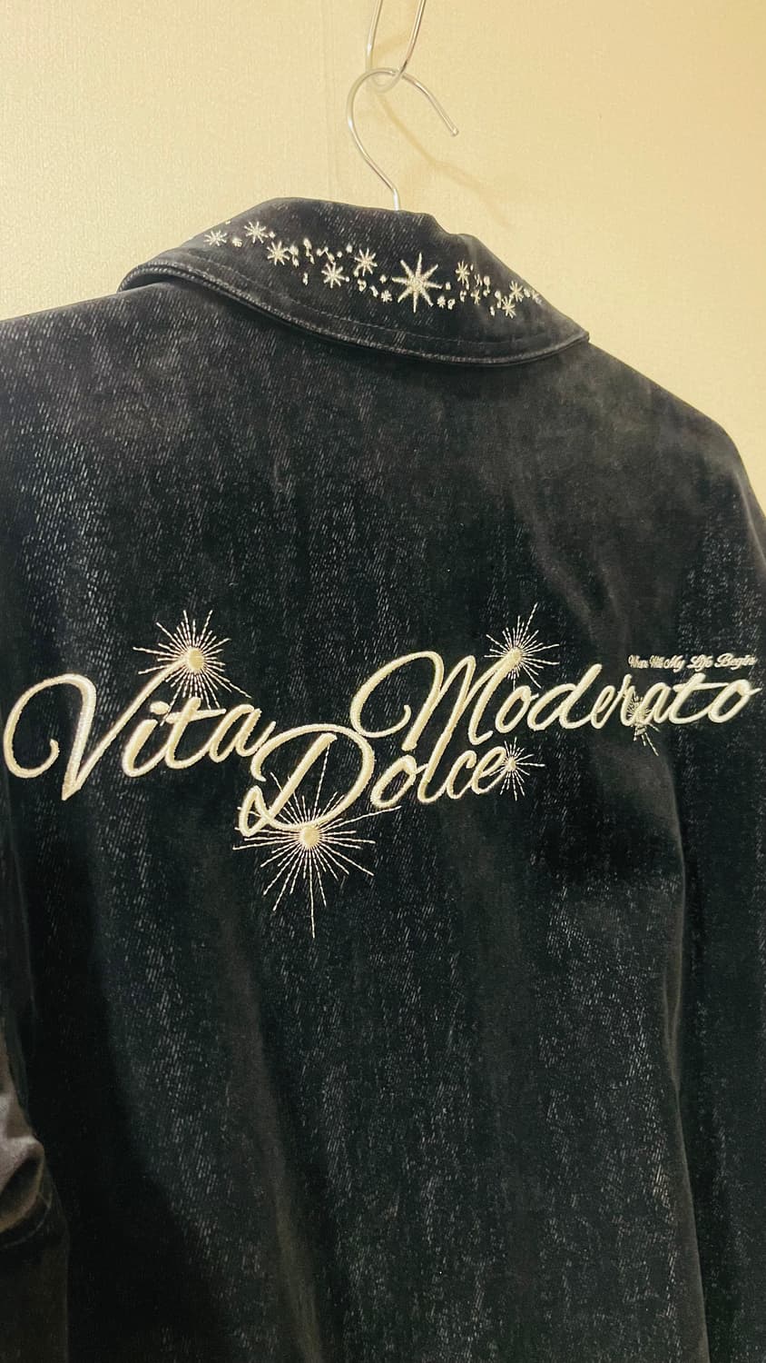 새상품) 디앤에스알 DNSR 엠브로이드 벨벳 데님 자켓 M 정가 249, 상품이미지9