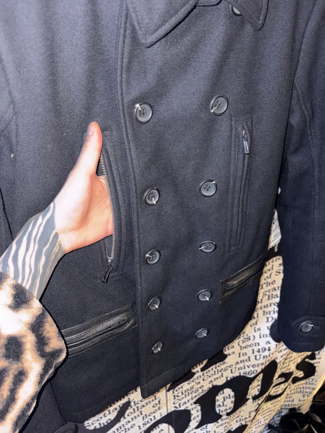 SHELLAC Leather Detail Napoleon Jacket 상품이미지9