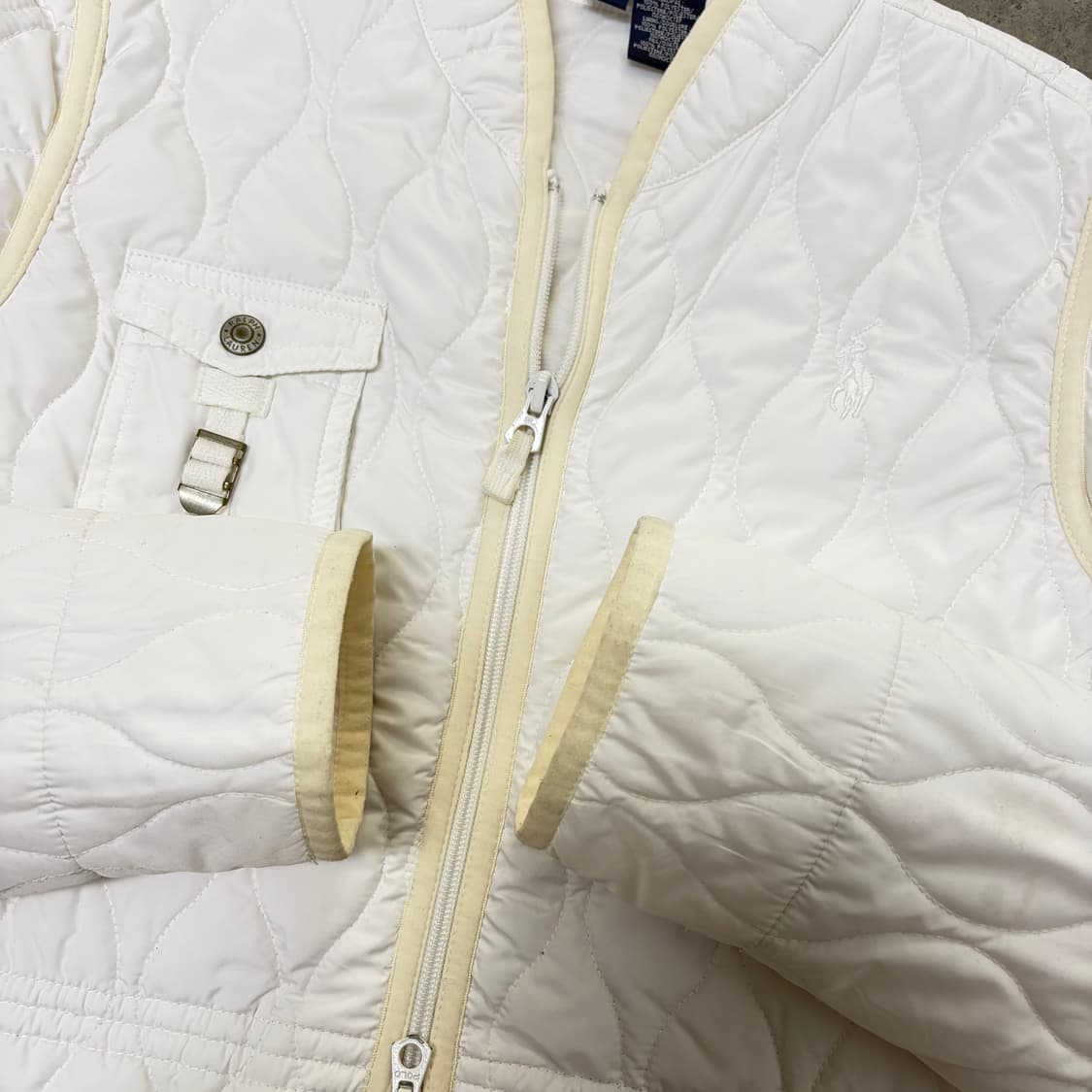 폴로 화이트 퀼팅 누빔 자켓[2127] 상품이미지4