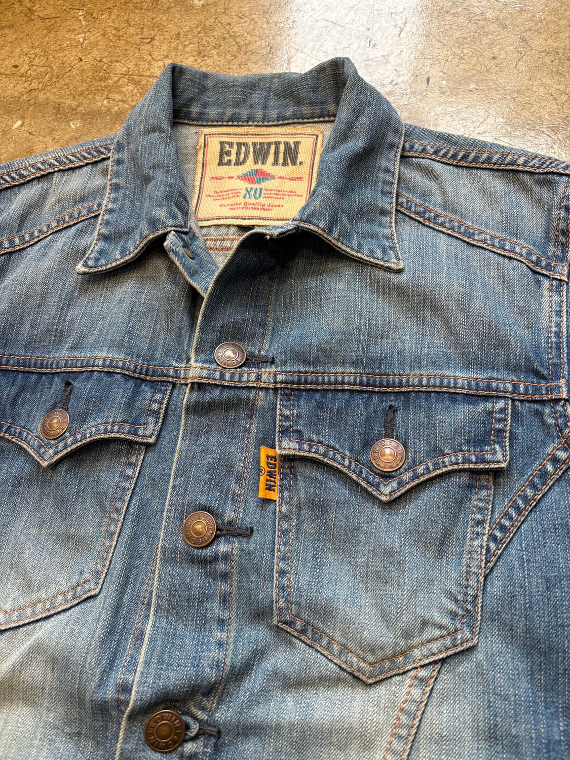 Edwin XU 빈티지 신치백 데님 자켓 상품이미지4