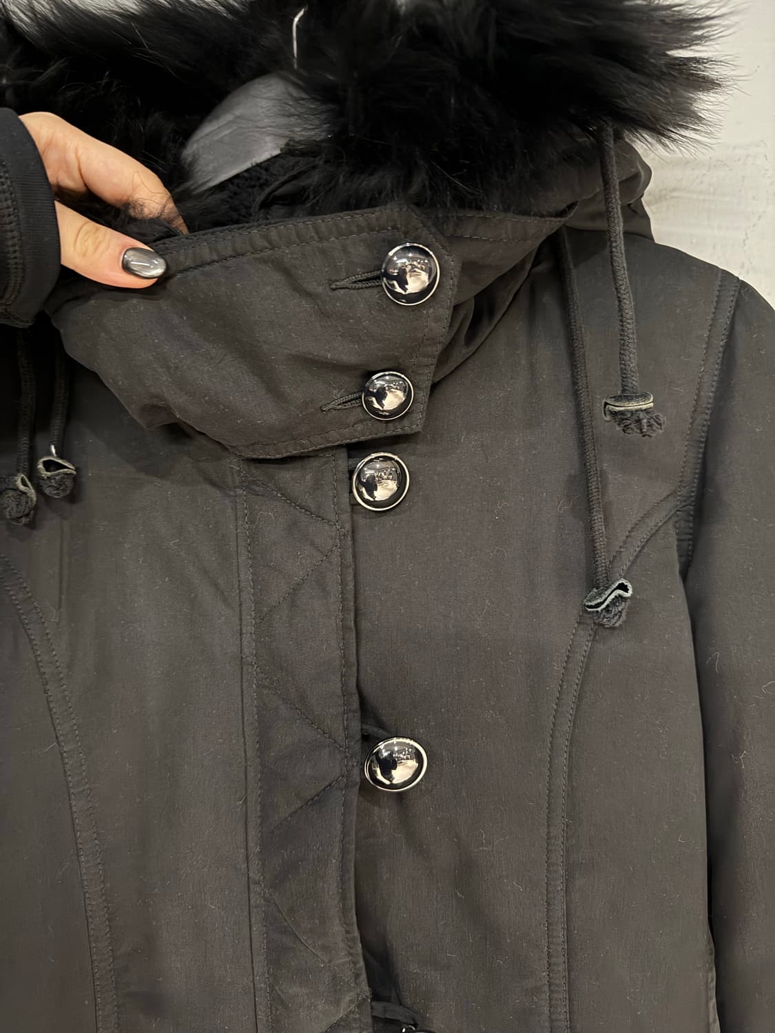 Lip service button-up fur hood jumper 상품이미지6