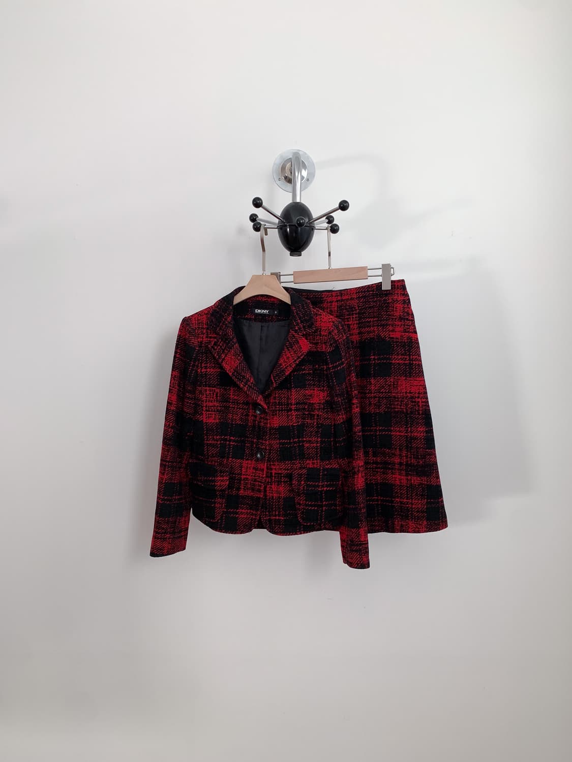 DKNY 레드 체크 셋업 90/28inch  상품이미지5