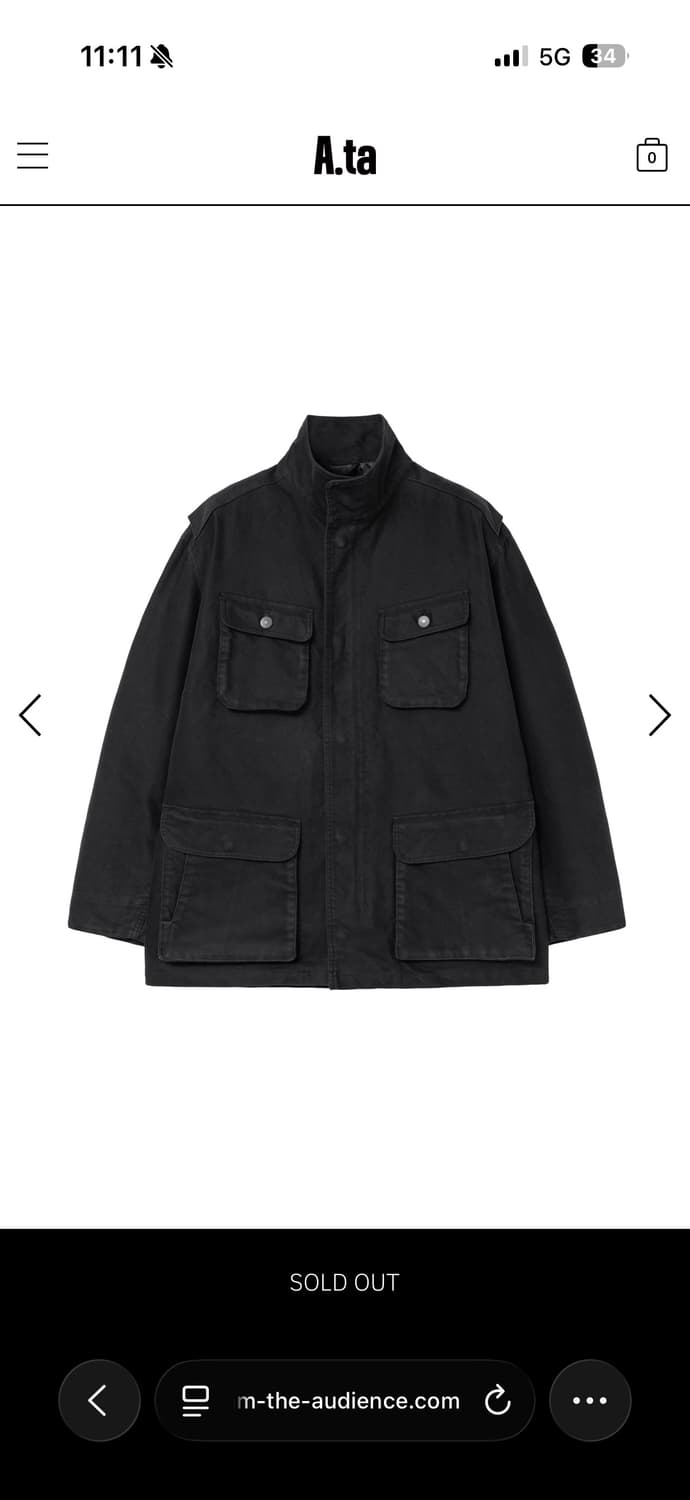 a.ta MOLESKIN FIELD JACKET M사이즈 구매합니다! 상품이미지1