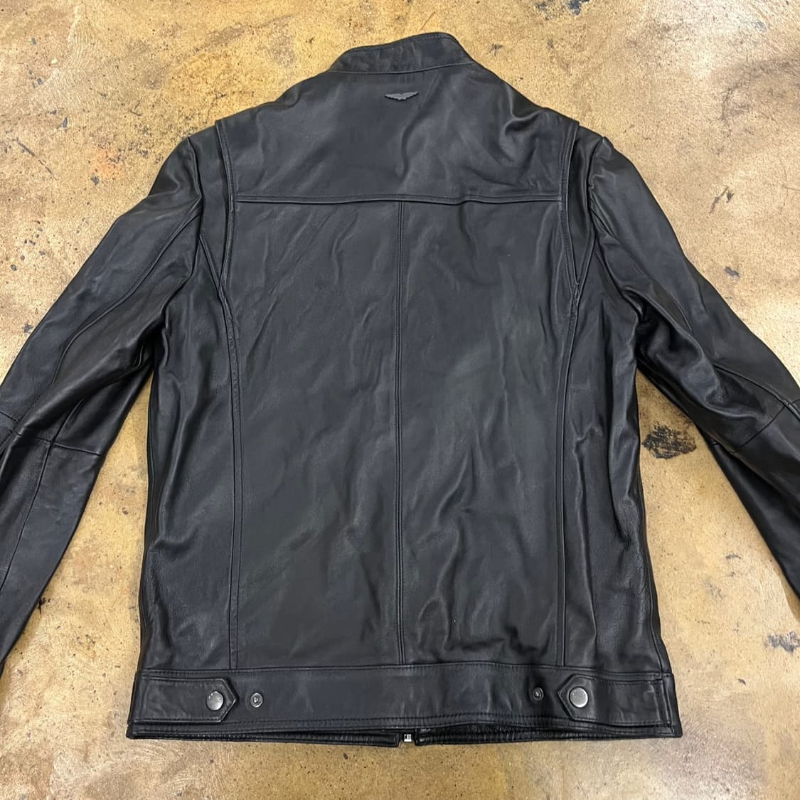 [정품/M] POLICE 블랙 가죽 남성 자켓 b19 상품이미지4