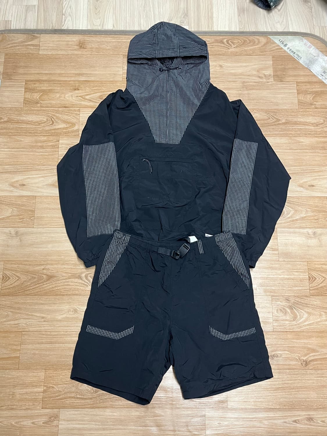 MOAA 바람막이 상하의 셋업 블랙 상품이미지1